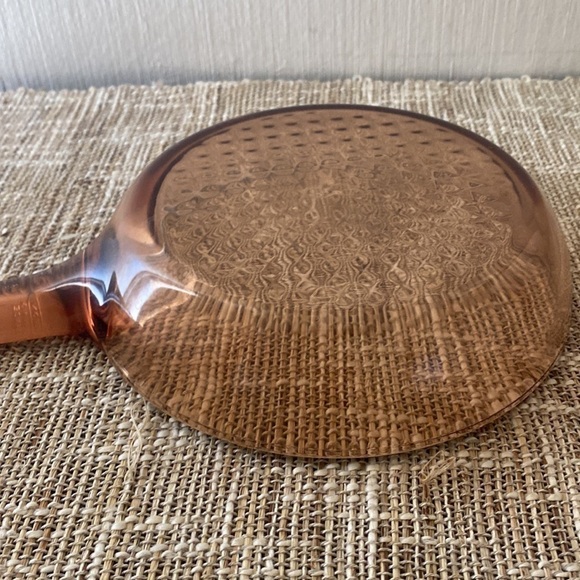 Corningware Vision Cookware Amber Glass Saucer Pan 7 "1/4"×1.5" France - Picture 5 of 5